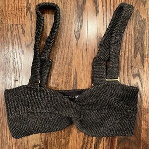 Lain Snow Glitter Bandeau Top XS